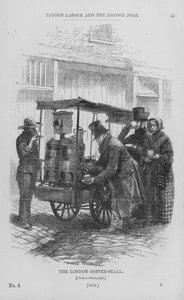 The London Coffee-Stall (gravering) av English School