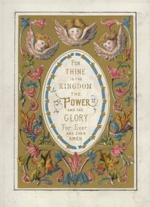 Herrens bønn (farge litho) av English School