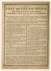 The Lost and Found Office, Chancery Lane, London av English School