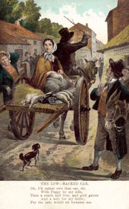 Den lavryggede bilen (litho i farge) av English School