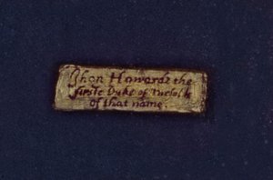 Lumley Cartellino (olje på panel) (detalj av 279034) av English School