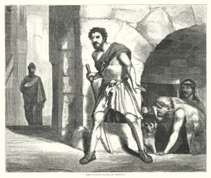 Das Versteck der Räuber (Gravur) von English School