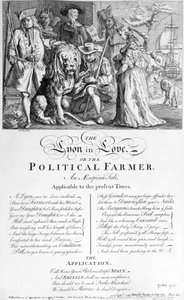 The Lyon in Love or A Political Farmer, 1738 av English School