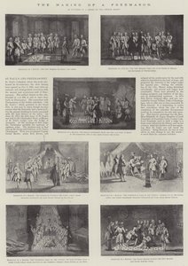 The Making of a Freemason (litho) av English School