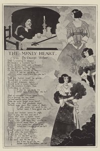 The Manly Heart, av George Wither (litho) av English School