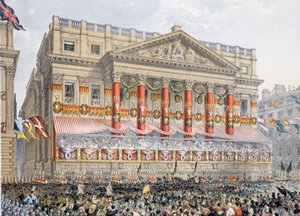 The Mansion House, 7. mars 1863, fra A Memorial of the Marriage of Edward VII and Alexandra of Denmark, pub. 1864 av English School