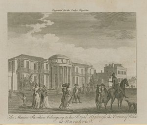 Marinepaviljongen som tilhører hans kongelige høyhet prinsen av Wales i Brighton av English School