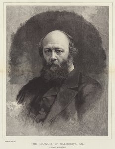Markisen av Salisbury, KG, statsminister (gravering) av English School