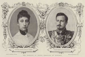 Ekteskapet til prins Ferdinand av Bulgaria (gravering) av English School