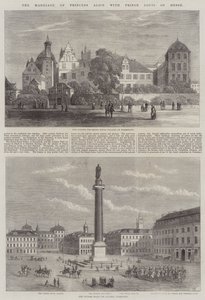 Prinsesse Alices ekteskap med prins Louis av Hessen (gravering) av English School