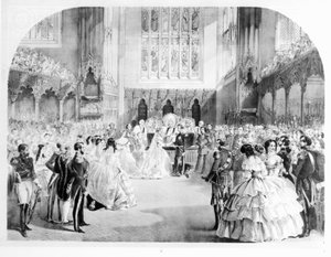 Ekteskapet til Victoria, Princess Royal (1840-1901) og kronprins Frederick William av Preussen (1831-88) i Chapel Royal, St. James