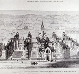 Marylebone Infirmary, Notting Hill, åpnet av prinsen og prinsessen av Wales, fra The Illustrated London News, 7. februar 1881 av English School