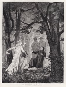 Møtet til "Dante og Matilda" (gravering) av English School