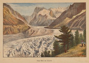 Mer de Glace (fargelitografi) av English School