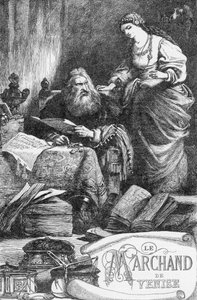 The Merchant of Venice - The Merchant of Venice - Illustration in “” Works complete by William Shakespeare”” 1866 - The illustrations and general form of this edition are borrowed from Cassell