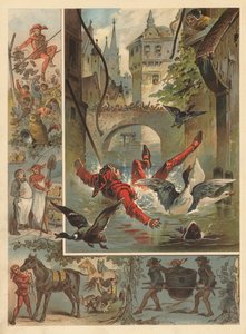 Den glade narren (chromolitho) av English School