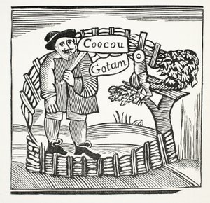 The Merry Tales of the Wise Men of Gotham, illustrasjon fra Chap-books of the Eighteenth Century av John Ashton, pub. 1882 av English School