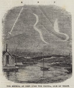 Meteoren, sett over Medinaen, Isle of Wight (gravering) av English School