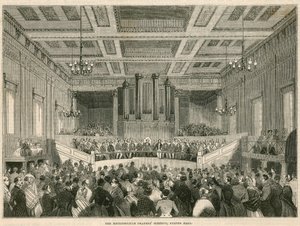 Metropolitan Drapers møte i Exeter Hall, London av English School