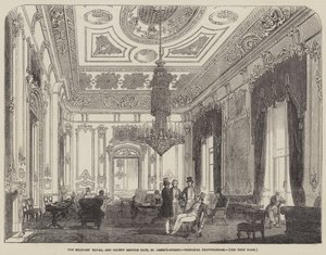 The Military Naval, and County Service Club, St James's-Street, Principal Drawingroom (gravering) av English School