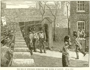 The Mob of Spenceans tilkaller Tower of London av English School