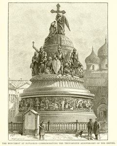 Monumentet i Novgorod til minne om imperiets tusenårsjubileum, 1862 av English School