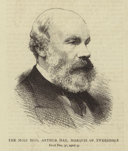 Den mest ærede Arthur Hay, Marquis of Tweeddale (gravering) av English School