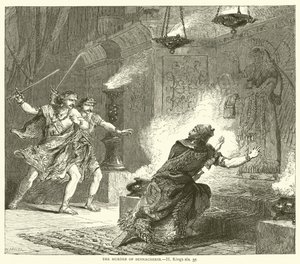 The Murder of Sanherib, II, Kings, xix, 37 av English School