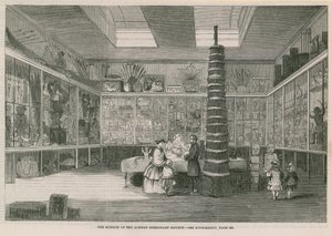 Museum of the London Missionary Society, på Bloomfield Street, publisert i Illustrated London News, 25. juni 1859 av English School
