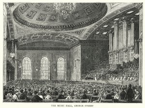 The Music Hall, George Street (gravering) av English School