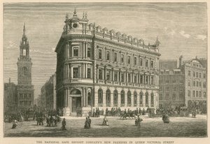The National Safe Deposit Companies nye lokaler i Queen Victoria Street, London av English School