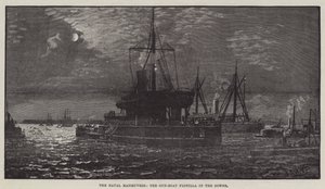Sjømanøvrene, Gun-Boat Flotilla in the Downs (gravering) av English School