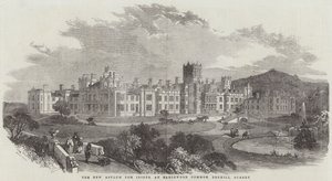 The New Asylum for Idiots, ved Earlswood Common, Redhill, Surrey (gravering) av English School