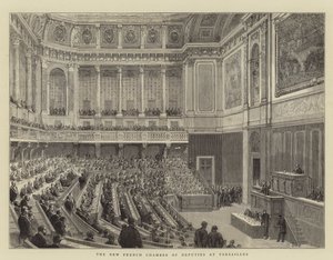 Det nye franske varakammeret i Versailles (gravering) av English School