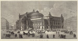 Det nye store operahuset i Paris (gravering) av English School