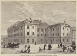 De svenske frimurernes nye hjem, i Stockholm (gravering) av English School