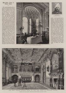Det nye indiske Durbar-rommet i den nye fløyen til Osborne House (gravering) av English School
