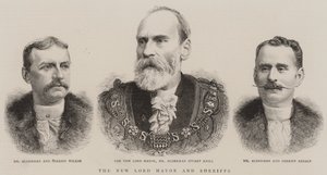 Den nye Lord Mayor and Sheriffs (gravering) av English School