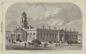 The New Market Hall, Burnley, Mr James Green, arkitekt (gravering) av English School