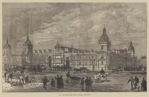 The New Metropolitan Poultry Market, Smithfield (gravering) av English School