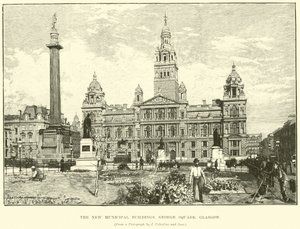 De nye kommunale bygningene, George Square, Glasgow av English School
