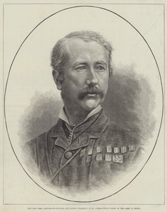 The New Peer, generalløytnant Sir Garnet Wolseley, GCB, øverstkommanderende for hæren i Egypt (gravering) av English School