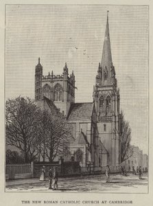 Den nye romersk-katolske kirke i Cambridge (gravering) av English School