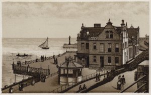 The New Saloon, Whitby (litho) av English School