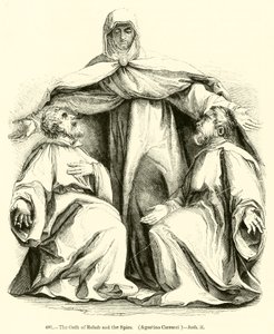 The Oath of Rahab and the Spies, Agostino Carracci, Joshua ii (gravering) av English School