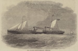 The Ocean Mail Company's Steam-Ship "Connaught" (gravering) av English School