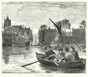 Den gamle båten ved Chiswick (gravering) av English School