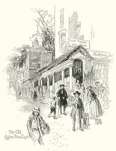 The Old Chelsea Bun-House (litho) av English School