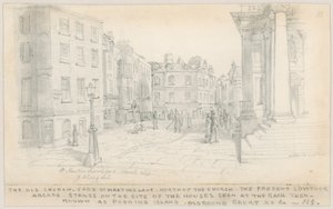 Det gamle kirkegården, St Martins Lane, nord for kirken av English School
