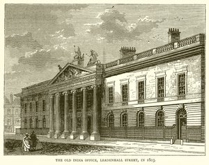 The Old India Office, Leadenhall Street, i 1803 av English School